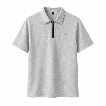 Polo T-skjorte til Herre – Half Placket & Løs Business Casual Stil