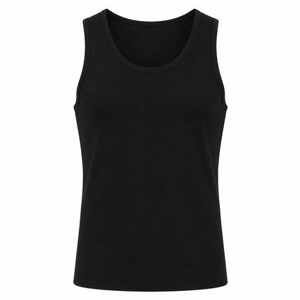 Bomulls Tank Top til Herre – Plus Size Fitness Singlet for Sommer