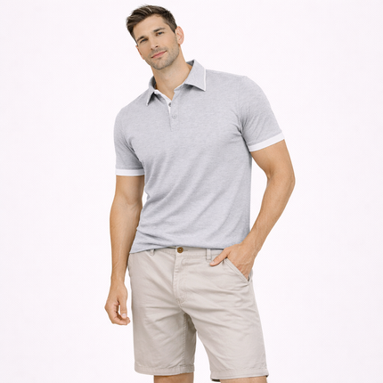 Kortermet Henley Skjorte for Herre – Lett, Pustende og Perfekt for Sommeren