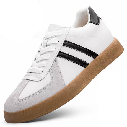 Eksklusive Herresneakers i Ekte Skinn – Skjult Hælløft på 7 cm for Økt Høyde og Stil
