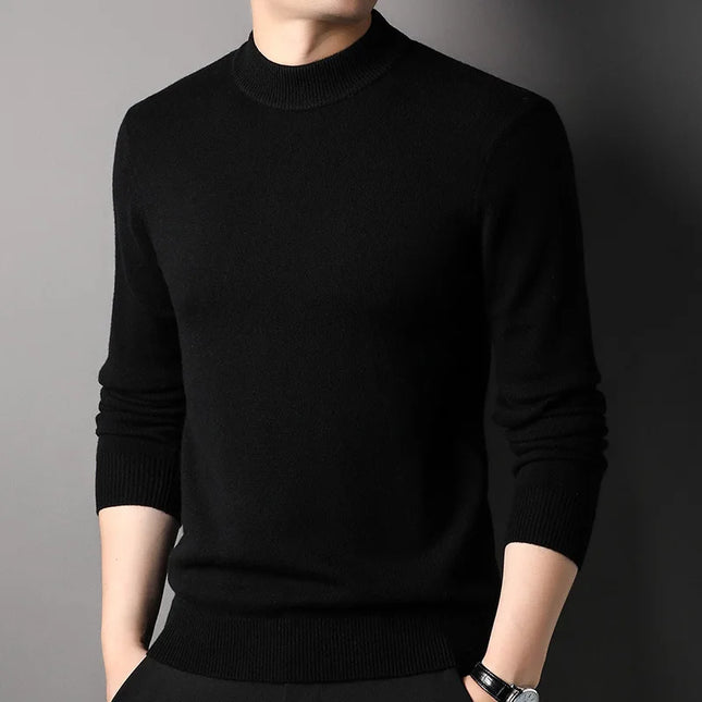 Ekstra Tykk Ullgenser til Herre – 450g Vintage Vintergenser i Cashmere-miks