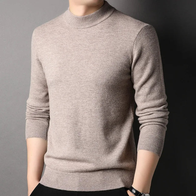 Ekstra Tykk Ullgenser til Herre – 450g Vintage Vintergenser i Cashmere-miks