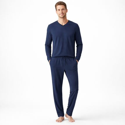 Herrepysjamas i ultrafin Tencel™ Modal – luksuriøst 2-delt loungesett for vår og sommer
