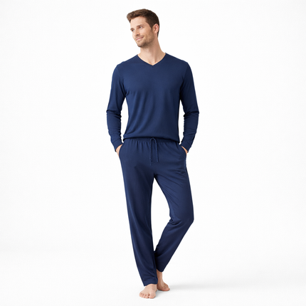 Herrepysjamas i ultrafin Tencel™ Modal – luksuriøst 2-delt loungesett for vår og sommer
