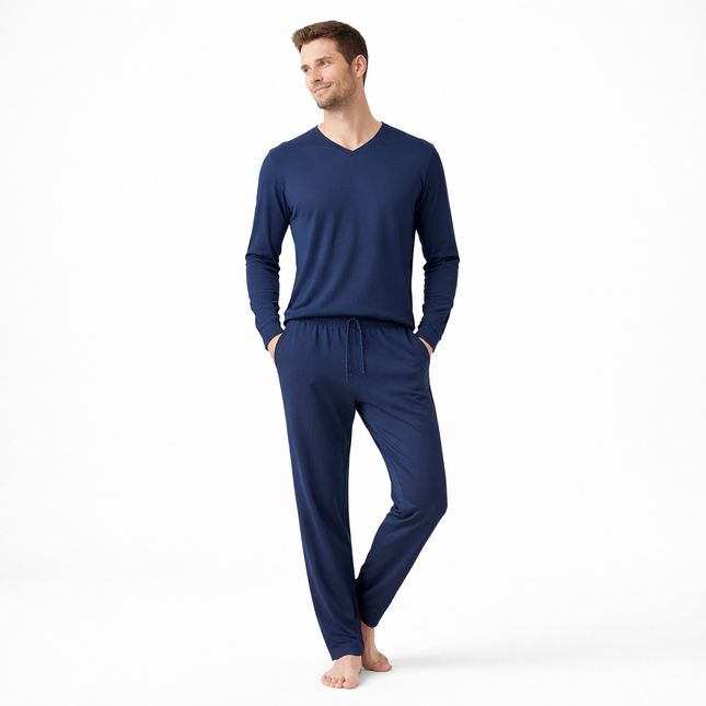 Herrepysjamas i ultrafin Tencel™ Modal – luksuriøst 2-delt loungesett for vår og sommer