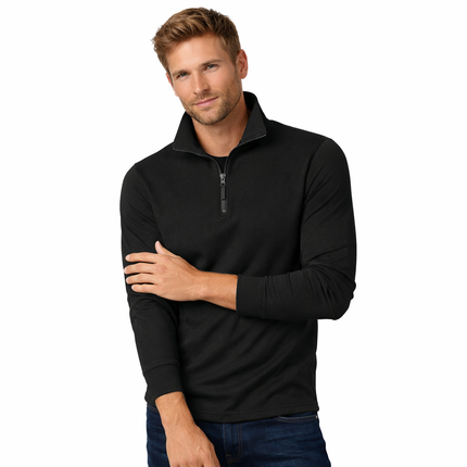 Langermet Polo for Menn – Business Casual med Glidelås | Pustende og Komfortabel Poloskjorte til Vår og Høst