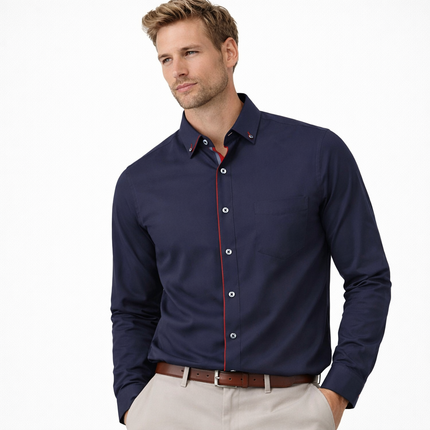 Formell Herreskjorte med Lange Ermer – Perfekt for Bryllup og Fest, Tilgjengelig i Store Størrelser (Opp til 14XL)