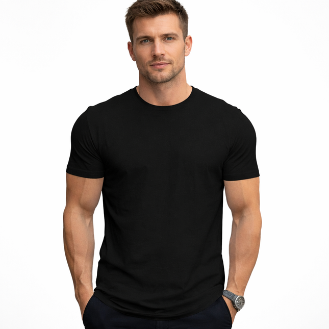 Oversized T-skjorte for Herre – Streetwear i Bomull med Print, Kort Erm og Løs Passform