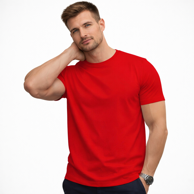 Oversized T-skjorte for Herre – Streetwear i Bomull med Print, Kort Erm og Løs Passform