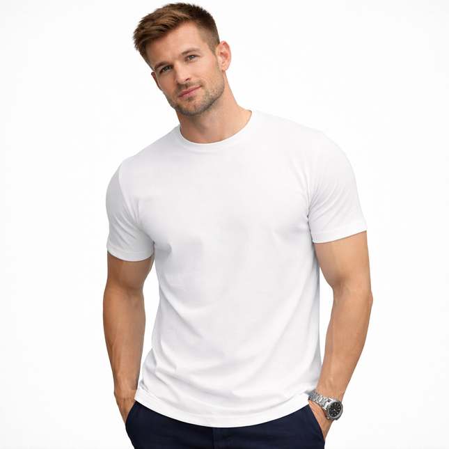 Oversized T-skjorte for Herre – Streetwear i Bomull med Print, Kort Erm og Løs Passform