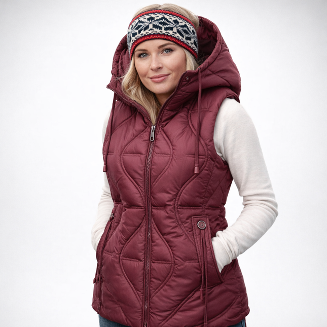 Kort, vattert damevest – tykk og varm koreanskinspirert vintervest til høst og vinter