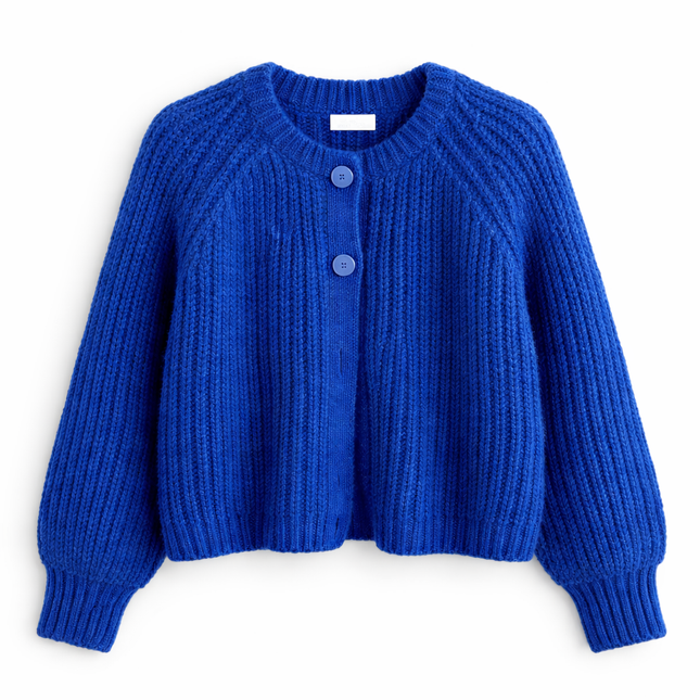 Y2K-Inspirert Strikkegenser for Kvinner – Løs Cardigan med Knapper | Myk og Trendy Genser til Høst og Vinter