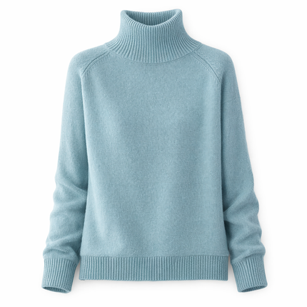 Høyhalset Strikkegenser for Kvinner – Tykk, Myk og Varm Genser | Klassisk Koreansk Stil til Høst og Vinter