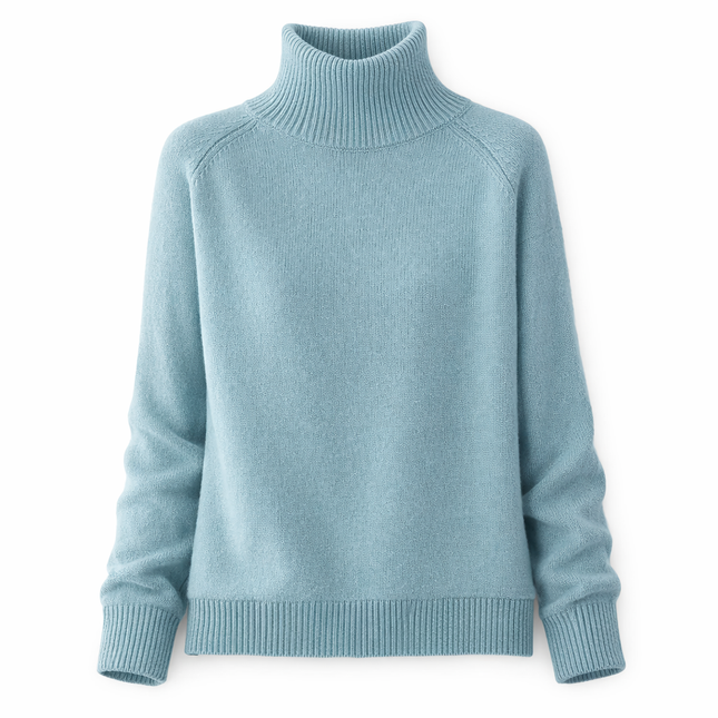 Høyhalset Strikkegenser for Kvinner – Tykk, Myk og Varm Genser | Klassisk Koreansk Stil til Høst og Vinter