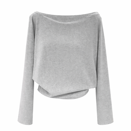 Damegenser med Én Skulder – Bomull, Langermet & Trendy Design | Høst/Vinter