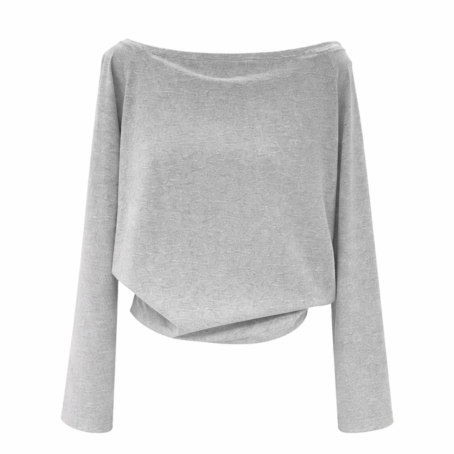 Damegenser med Én Skulder – Bomull, Langermet & Trendy Design | Høst/Vinter