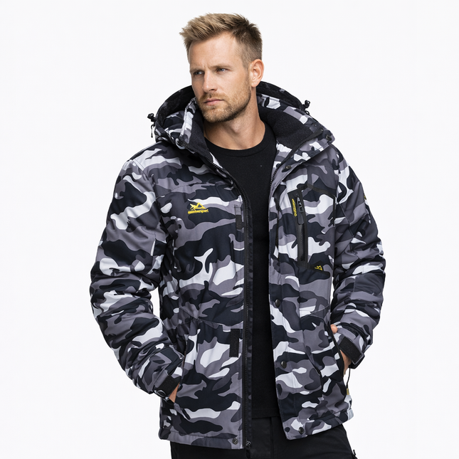 Herre Skijakke – Vanntett & Varm Parkas med Hette | Tykk Vinterjakke til Snø & Kulde