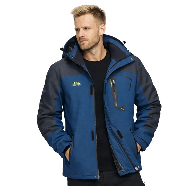 Herre Skijakke – Vanntett & Varm Parkas med Hette | Tykk Vinterjakke til Snø & Kulde