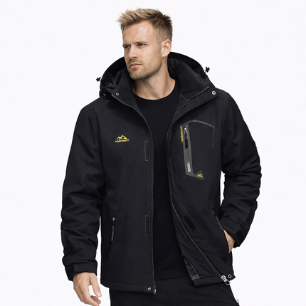 Herre Skijakke – Vanntett & Varm Parkas med Hette | Tykk Vinterjakke til Snø & Kulde