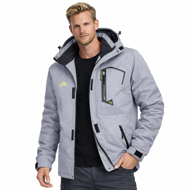 Herre Skijakke – Vanntett & Varm Parkas med Hette | Tykk Vinterjakke til Snø & Kulde