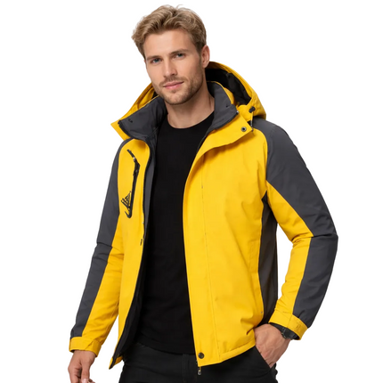 Herre Skijakke – Vanntett & Varm Parkas med Hette | Varm Vinterjakke for Snø & Kulde