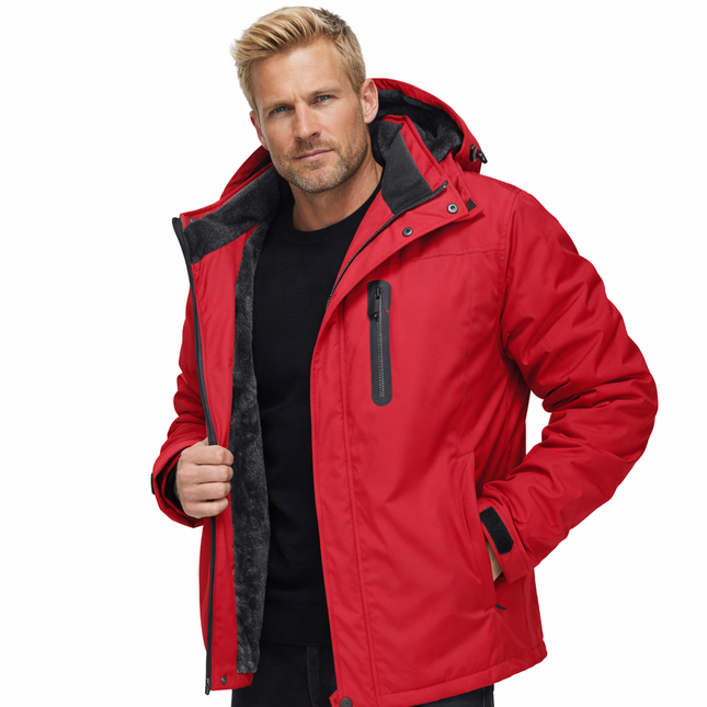 Herre Vinterjakke – Tykk Fleece & Vanntett Softshell | Skijakke & Vindjakke til Friluft & Hverdag