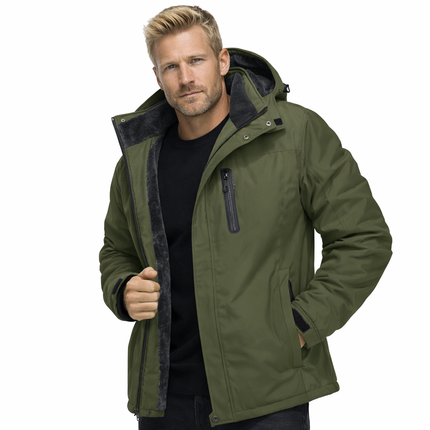 Herre Vinterjakke – Tykk Fleece & Vanntett Softshell | Skijakke & Vindjakke til Friluft & Hverdag