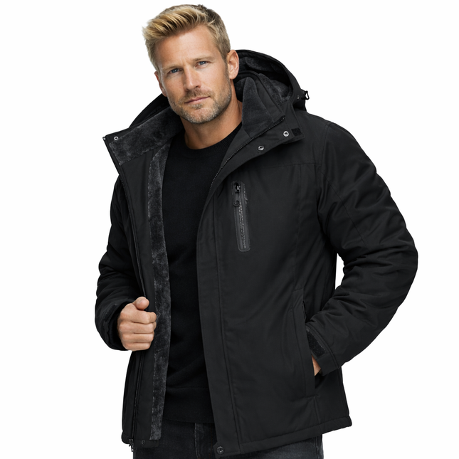 Herre Vinterjakke – Tykk Fleece & Vanntett Softshell | Skijakke & Vindjakke til Friluft & Hverdag