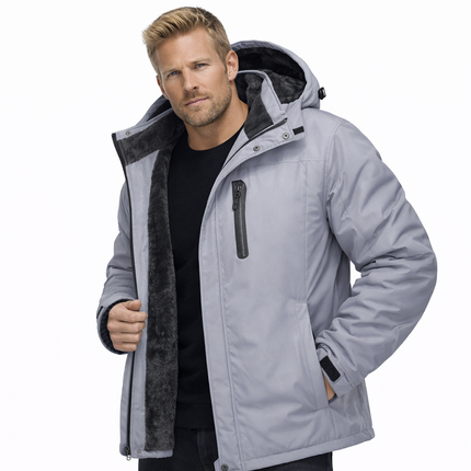 Herre Vinterjakke – Tykk Fleece & Vanntett Softshell | Skijakke & Vindjakke til Friluft & Hverdag