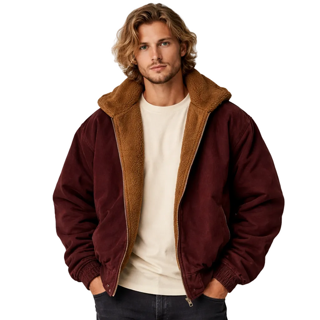 Japansk Vintage Polarfleece Jakke – Herre Vinterjakke | Løs Passform & Streetwear Stil