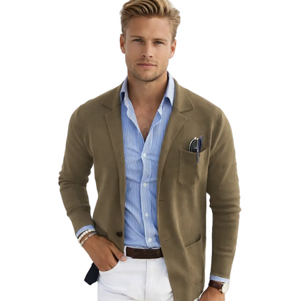 Herre Blazer – Klassisch erweiterte Dressjacke | Business Casual mit Jakkeslag & Lommer