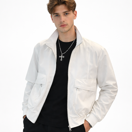 Herrejakke – Slim Fit & Ensfarget | Trendy Harajuku-inspirert Vinterjakke 2024