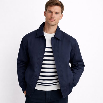 Herre Bomberjakke 2024 – Kort Jakke i Maillard-stil | Koreansk Fashion med Jakkeslag