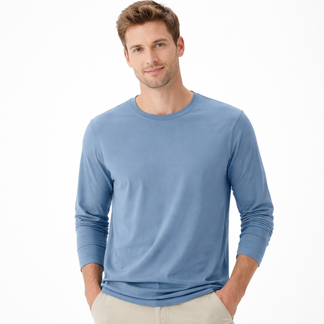 Klassisk Herre T-skjorte i 100 % Bomull – Myk og Komfortabel Basic Topp | Casual Hverdagsplagg i Store Størrelser (opptil 5XL)