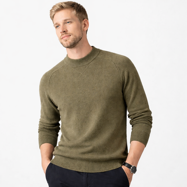 Luksuriøs Ullgenser for Herre – Vintergenser med Lange Ermer i Strikket Design (2024)