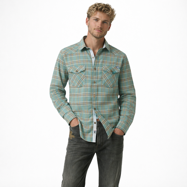 Klassisk Rutete Flanellskjorte for Menn – Regular Fit Langermet Skjorte | Myk, Pustende og Komfortabel til Vår og Høst