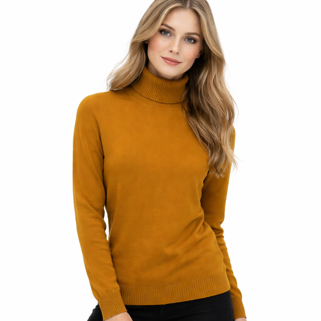 Damegenser i 100% Kasjmir & Mink – Tykk, Varm & Eksklusiv Strikkegenser med Høy Hals | Plus Size