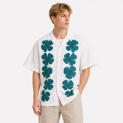 Hawaii Skjorte til Herre – Kortermet Lyocellskjorte med Retro Print