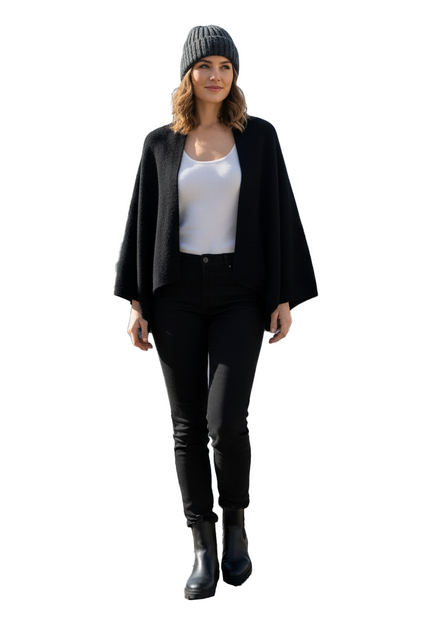 <strong>Lett varme med stil</strong> | Dame Cardigan i 100% Merinoull – Elegant Myk Strikket Sjal