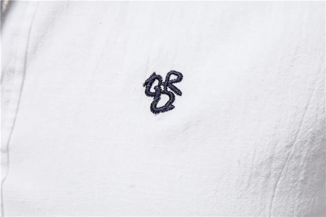 Klassisk Herreskjorte i 100% Bomull – Ensfarget, Langermet og Perfekt til Vår og Casual Business