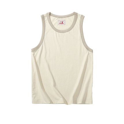 Oversized Tanktopp i 100 % Bomull til Herre – Ermeløs Retro Topp