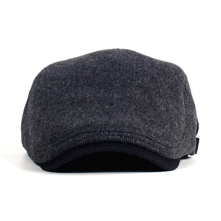 Vintage Sixpence-lue i Ull – Varm, Justerbar og Klassisk for Menn (Store Størrelser)