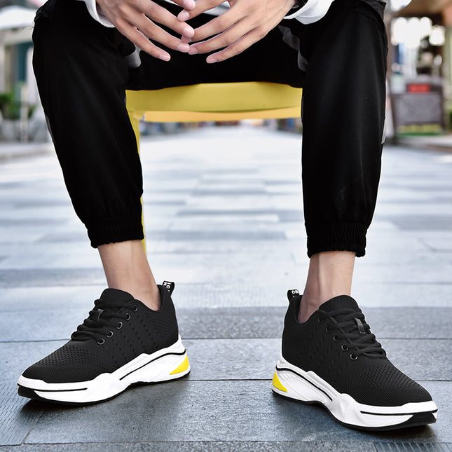 Herresko med høydeøkning | Elegante høydeforhøyende sko 6 cm – Sort og Grå
