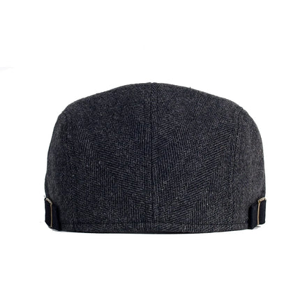 Vintage Sixpence-lue i Ull – Varm, Justerbar og Klassisk for Menn (Store Størrelser)
