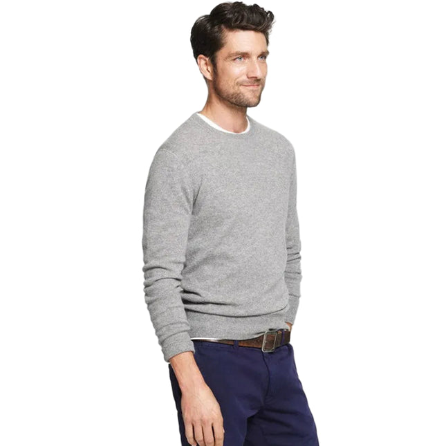 Klassisk Herregenser i 100 % Bomull – Strikket Pullover i Store Størrelser (opptil 5XL) | Varm og Myk Genser til Høst og Vinter