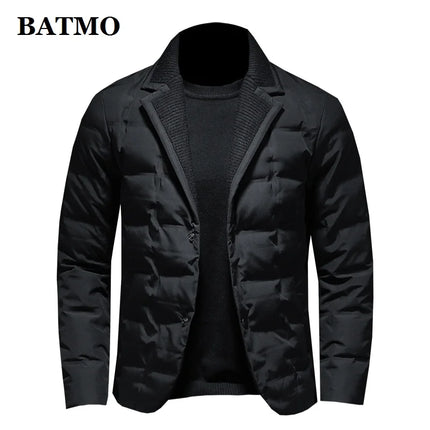 Herre Dunjakke i Blazer-stil – 90% Hvit Andedun | Tykk & Varm Vinterjakke 2024