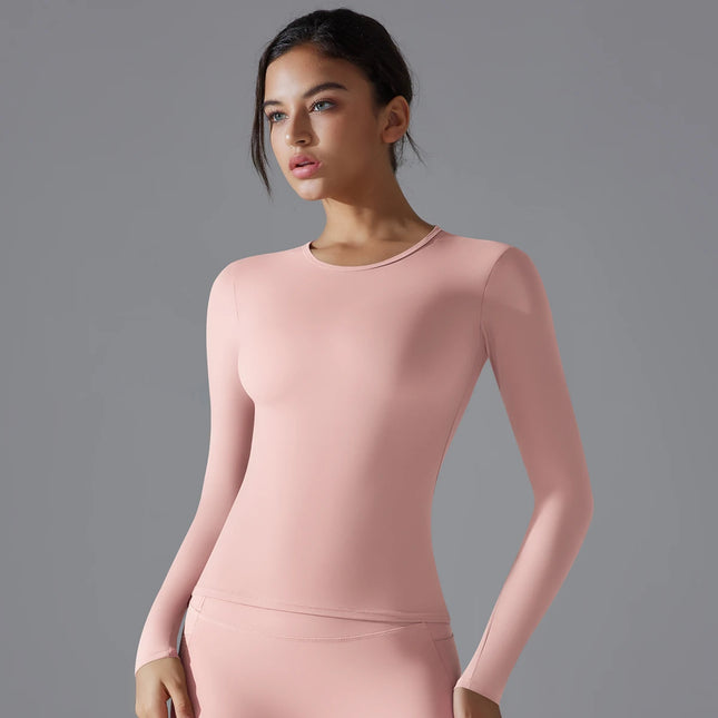 Yoga- og Treningsgenser for Dame – Langermet, Pustende & Hurtigtørkende | Vinter Fitness Top