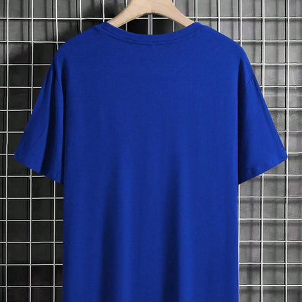 Oversized T-skjorte for Herre – Streetwear i Bomull med Print, Kort Erm og Løs Passform