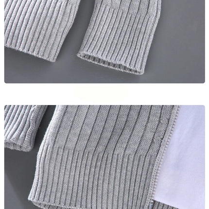 Strikket Herrecardigan med Glidelås – Slim Fit, Halvhøy Hals og Varm Komfort til Vår og Høst