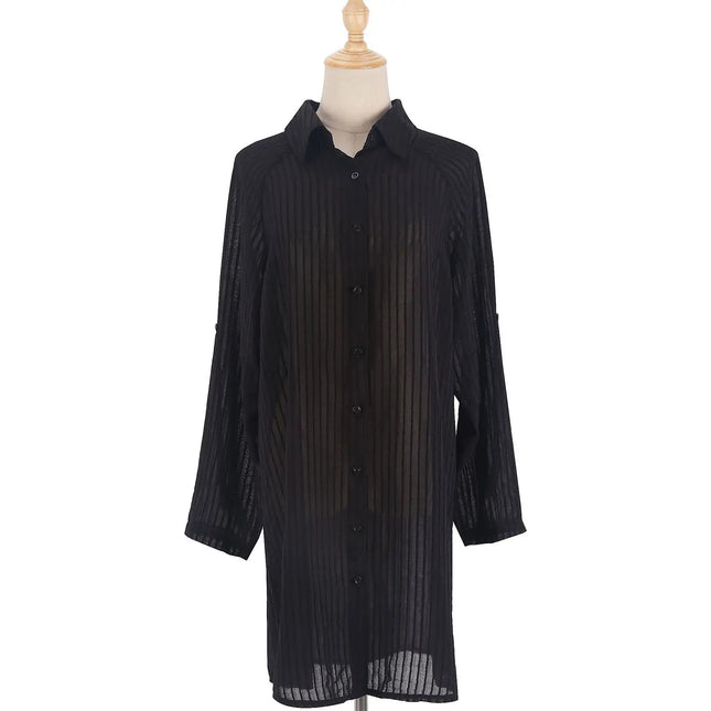 Elegant Strandkimono med Belte – Perfekt som Bikini Cover-Up